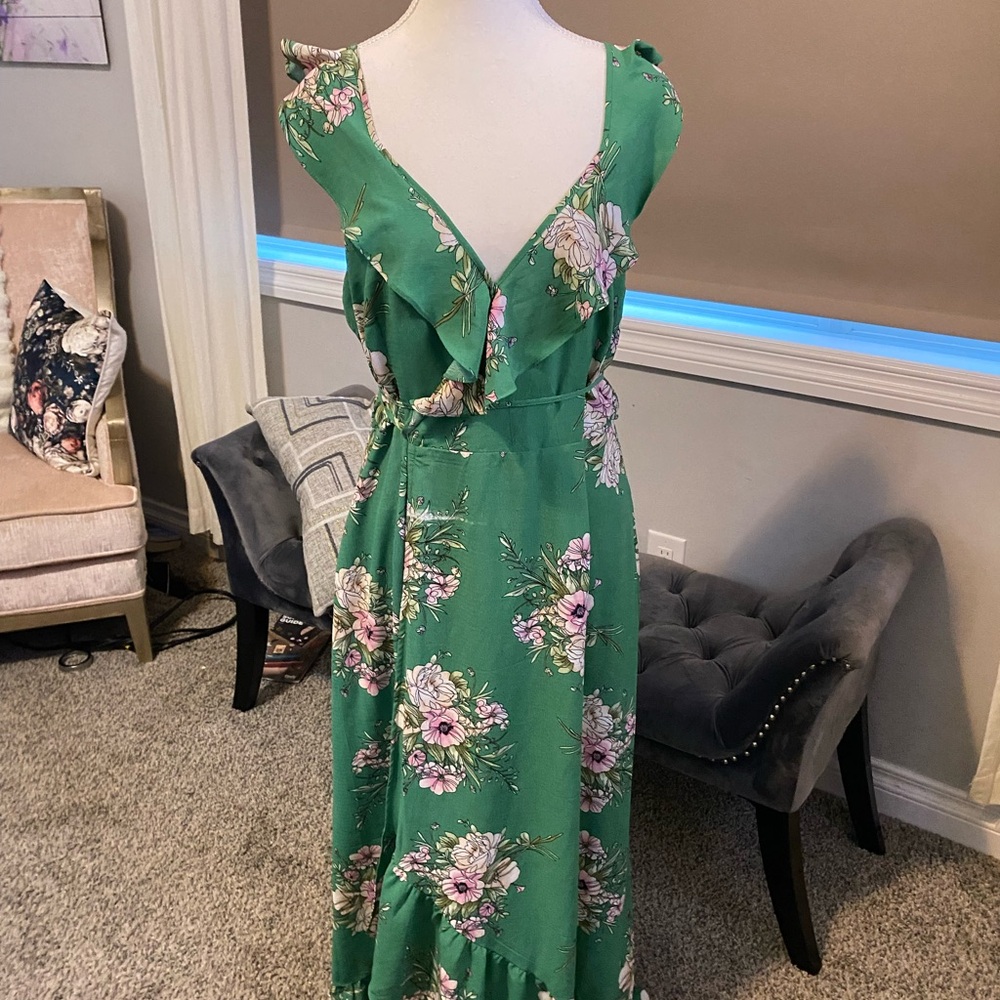 Beautiful Green floral Dress